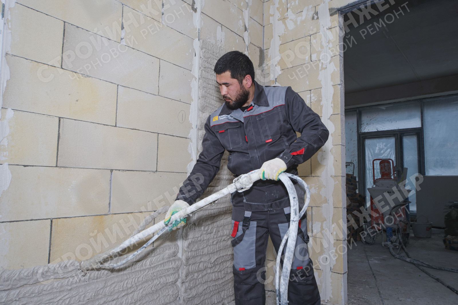 Механизированная штукатурка стен