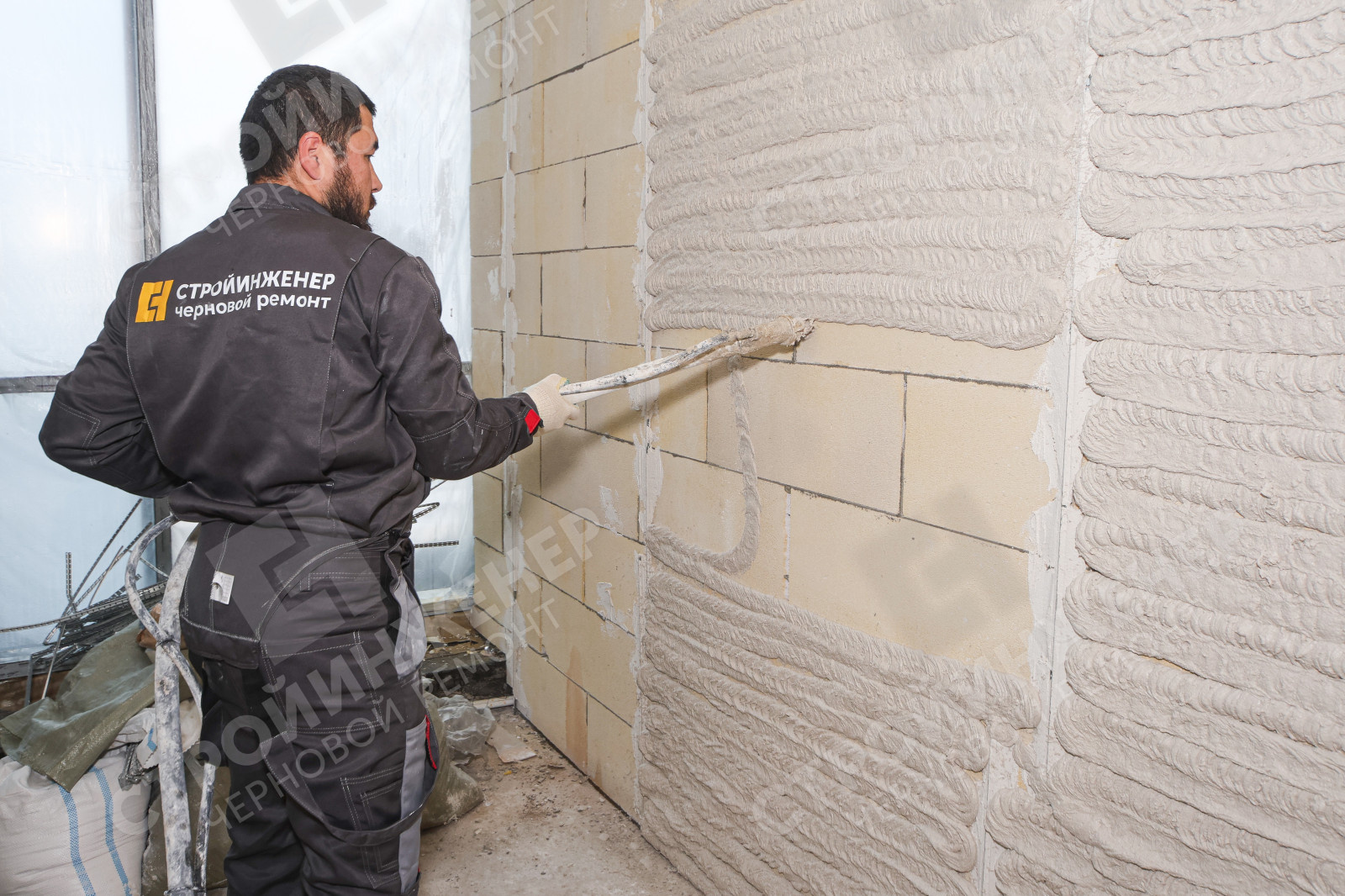 Механизированная штукатурка стен