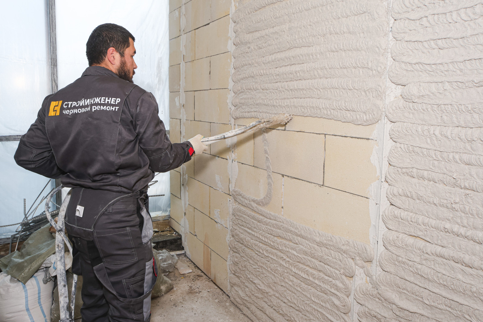 Механизированная штукатурка стен