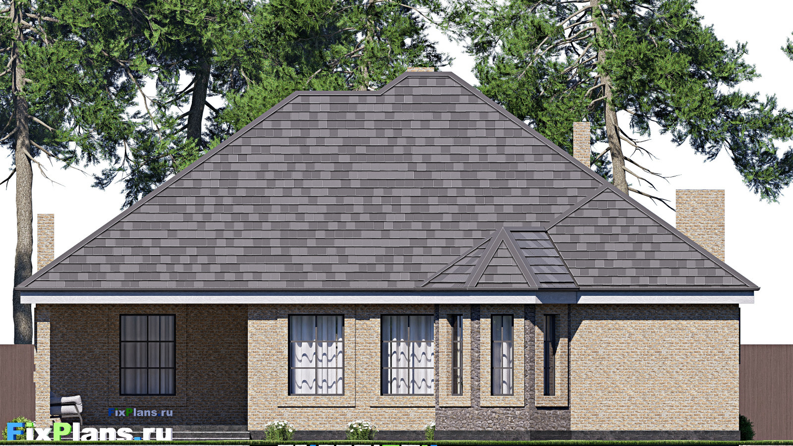 Проект одноэтажного дома 17х27м S274м2 F-17189