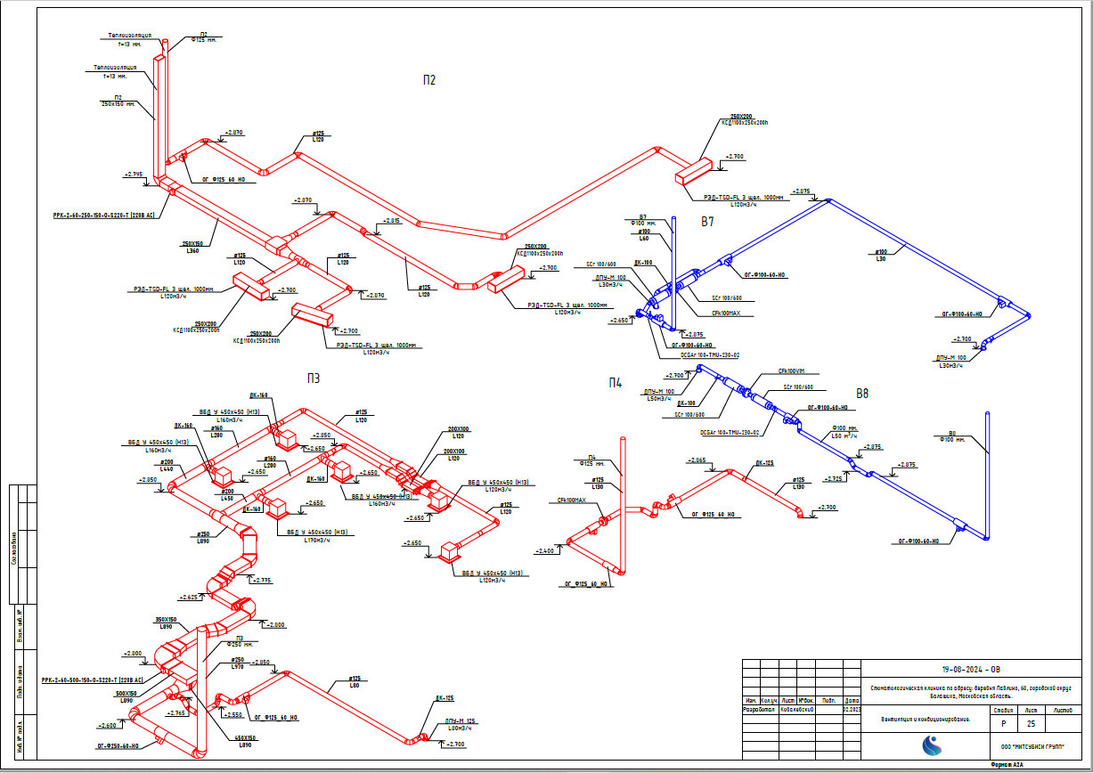 Проект вентиляции и кондиционирования стоматологии