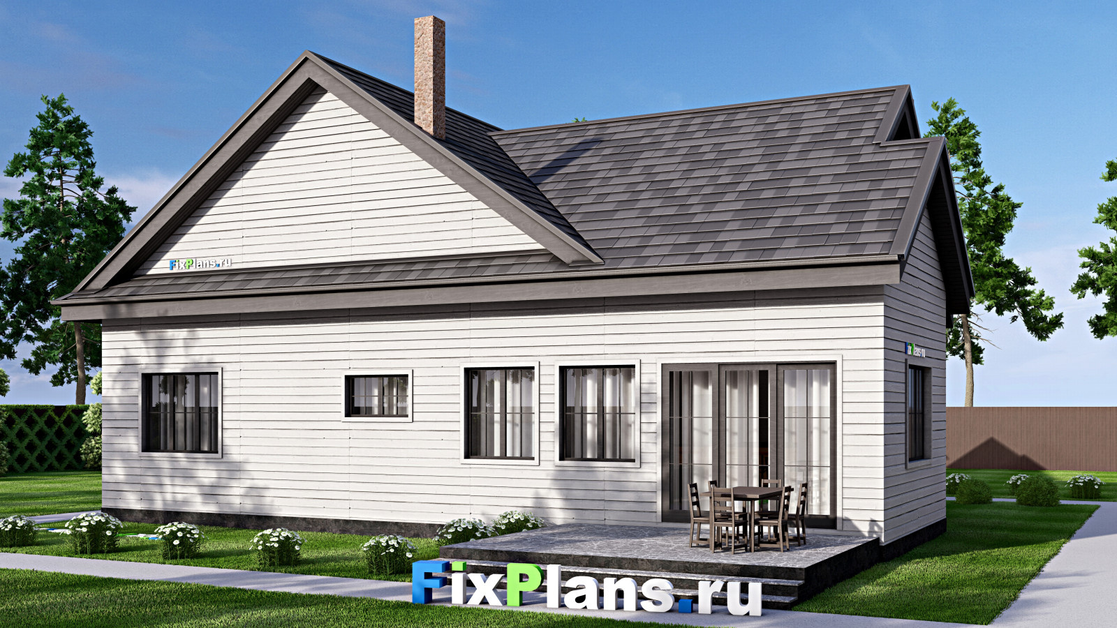 Проект дома с мансардой 17х15 м S305м2 F-16262