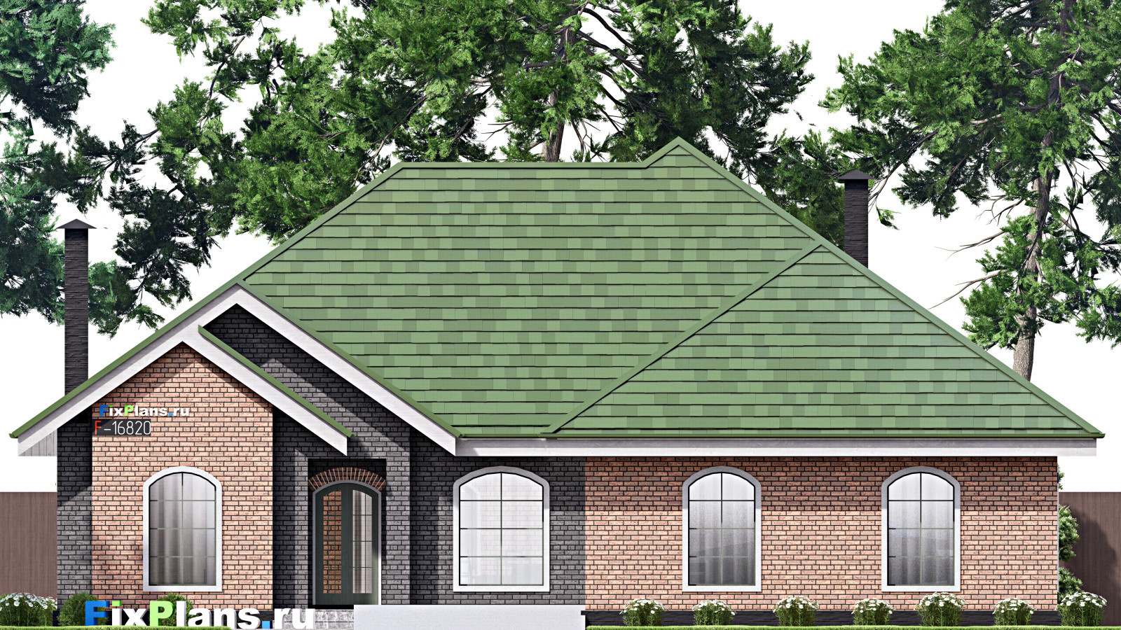 Проект одноэтажного дома 17х21м S237м2 F-16820