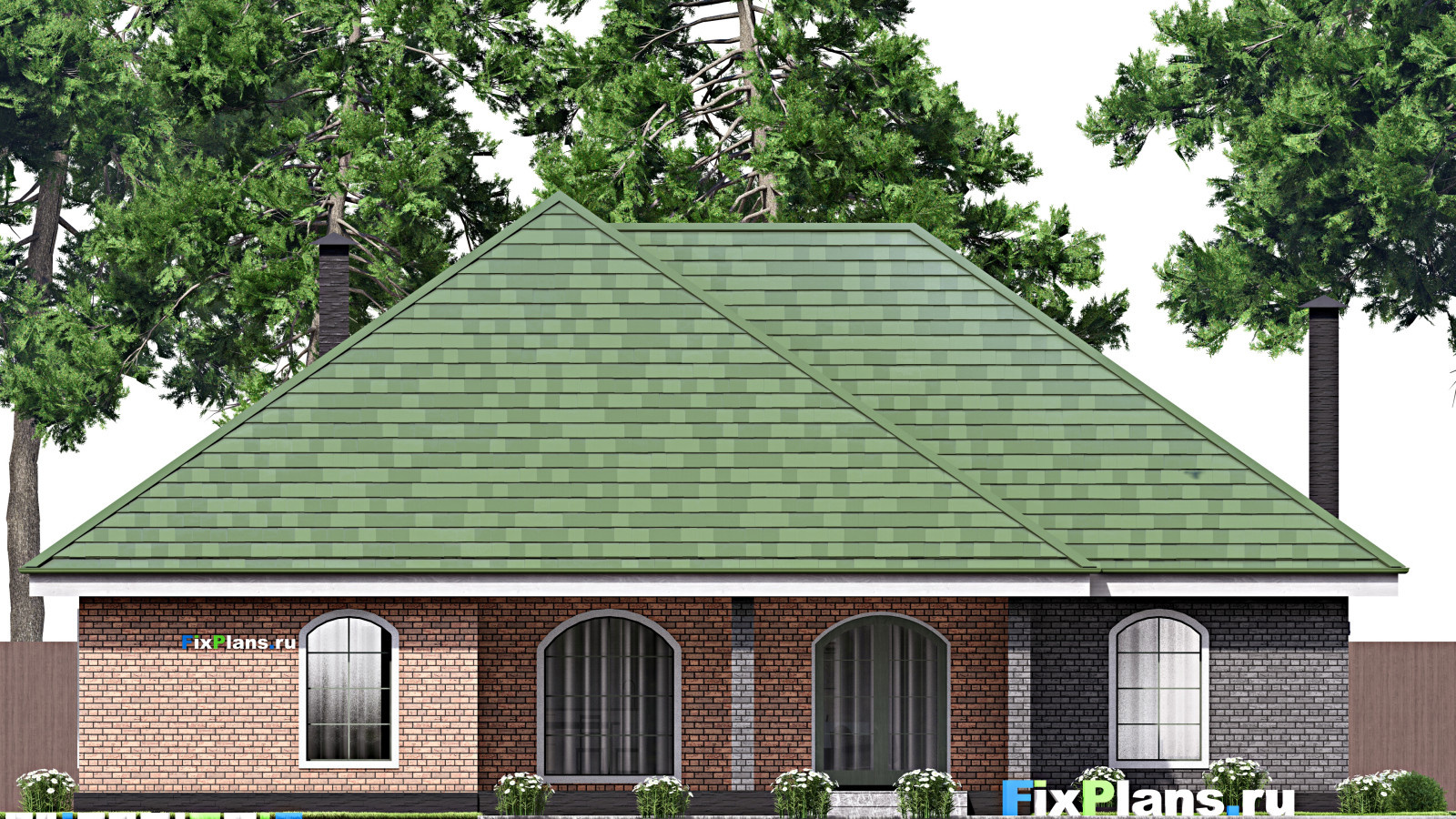 Проект одноэтажного дома 17х21м S237м2 F-16820