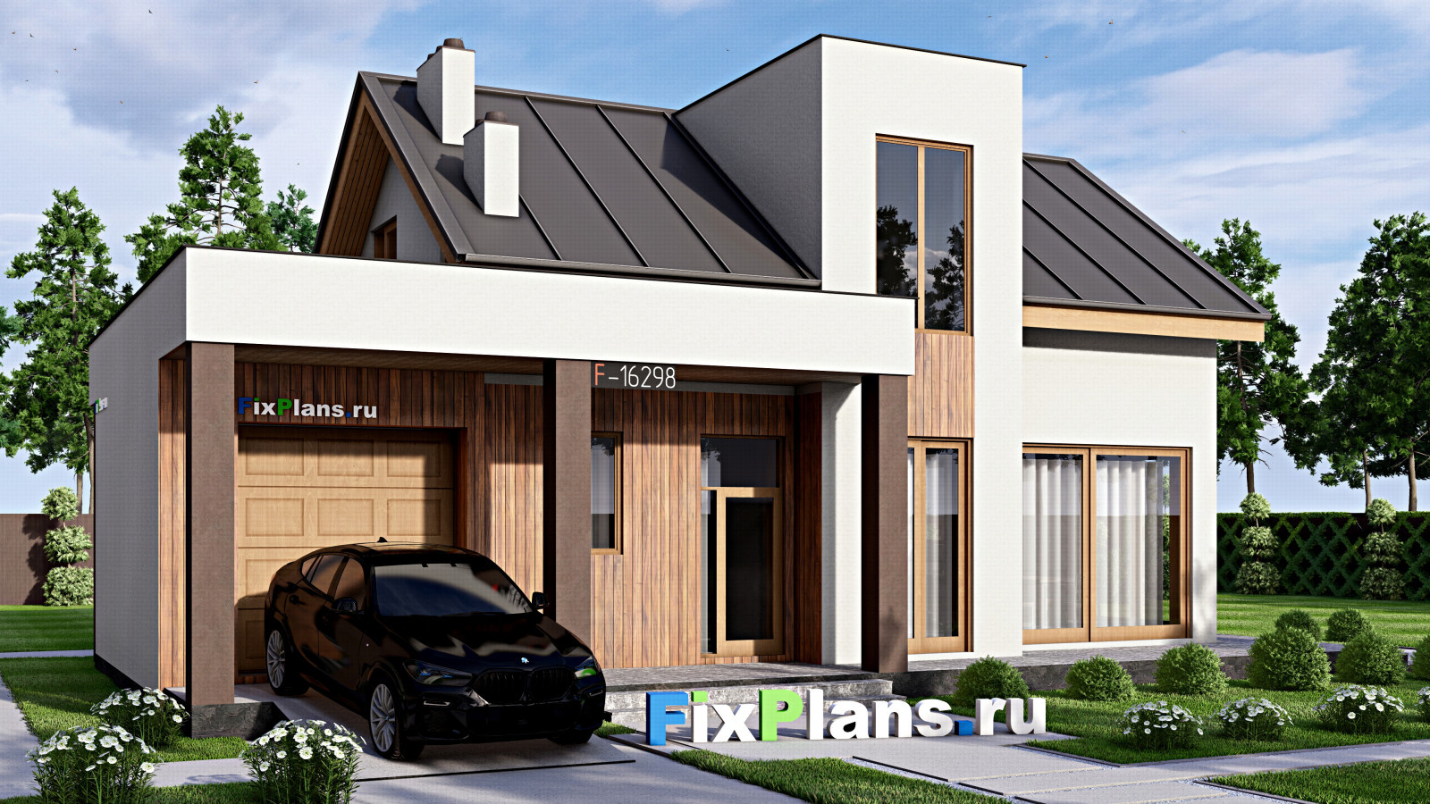 Проект двухэтажного дома 10х16 м S184м2 F-16298