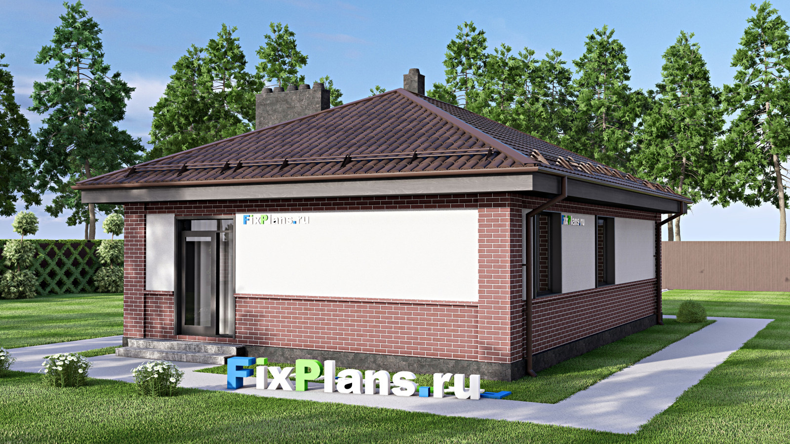 Проект одноэтажного дома 9х12м S74м2 F-16874