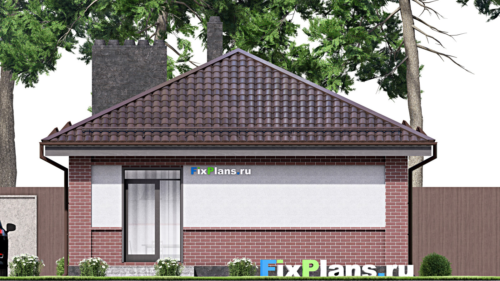 Проект одноэтажного дома 9х12м S74м2 F-16874