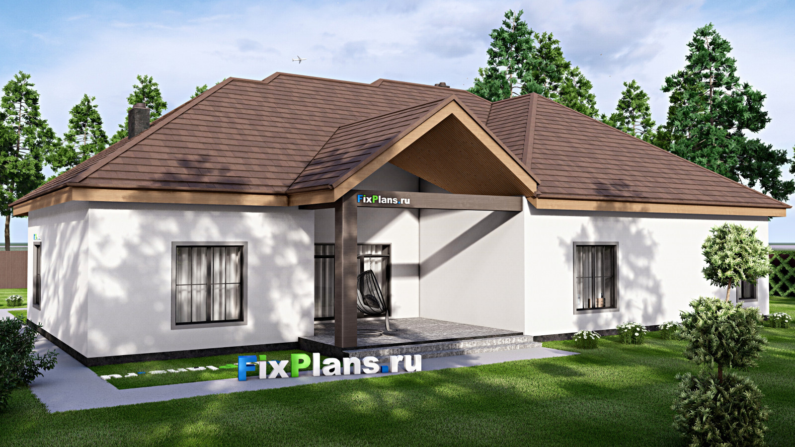 Проект одноэтажного дома 23х19м S429м2 F-16901