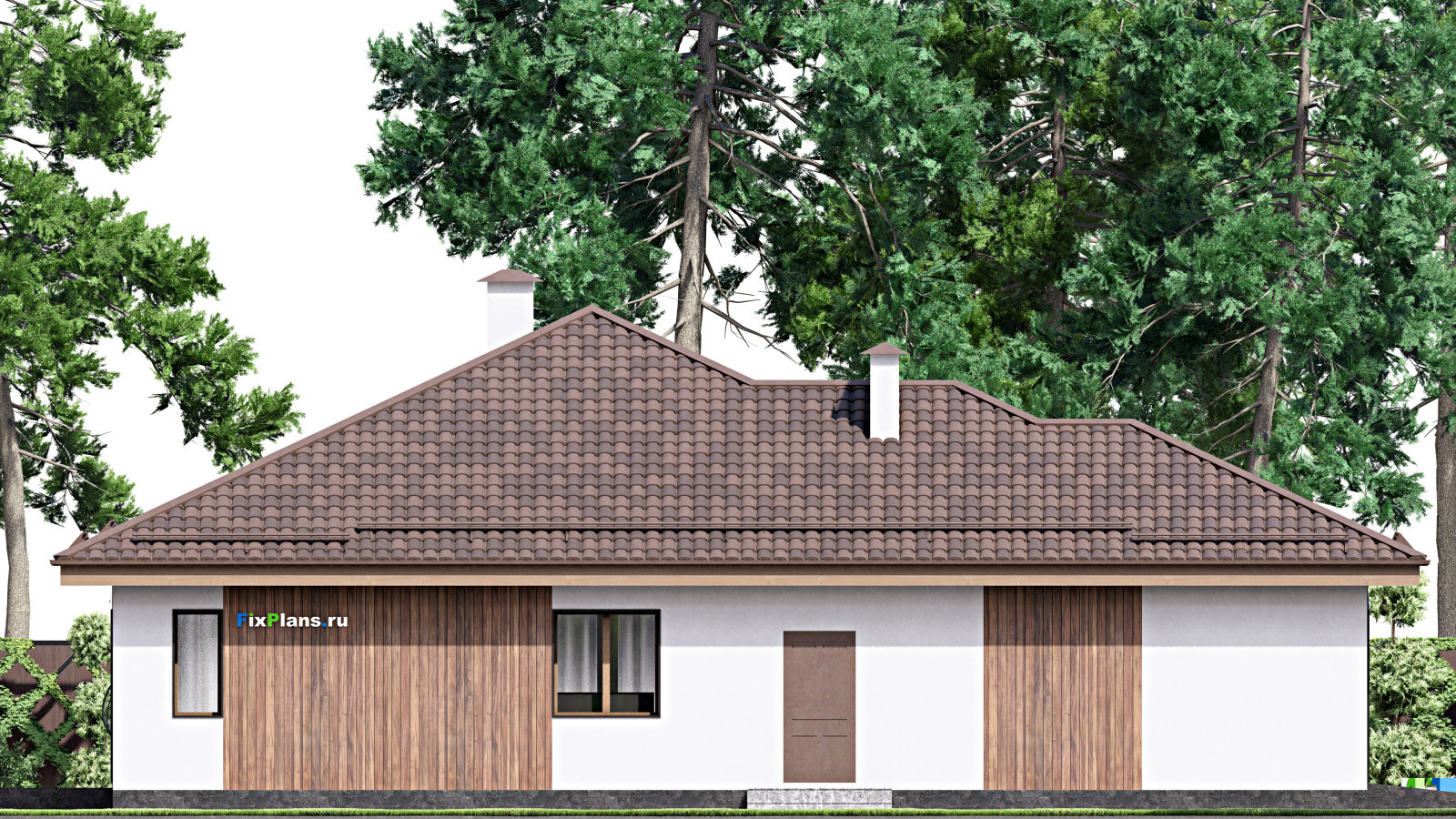 Проект одноэтажного дома 15х19м S196м2 F-16964