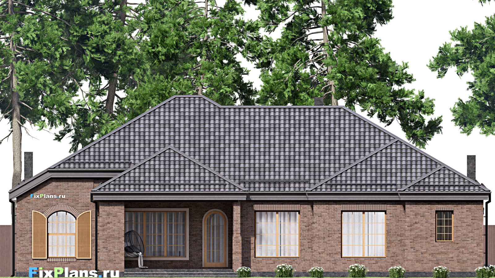 Проект одноэтажного дома 19х21м S251м2 F-16847