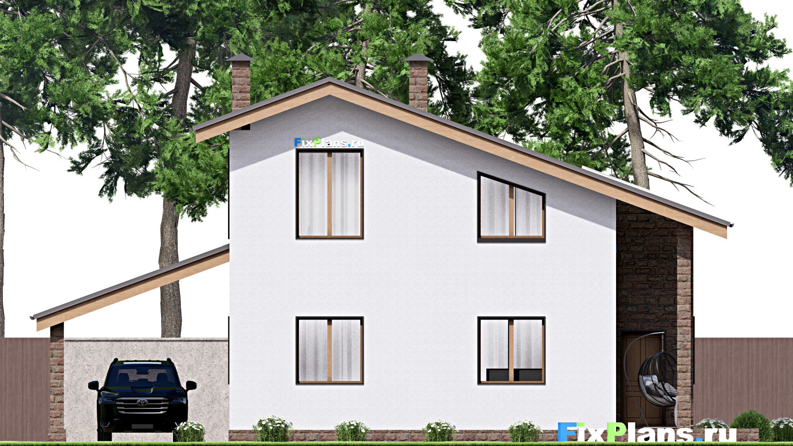 Проект дома с мансардой 13х16 м S160м2 F-16784