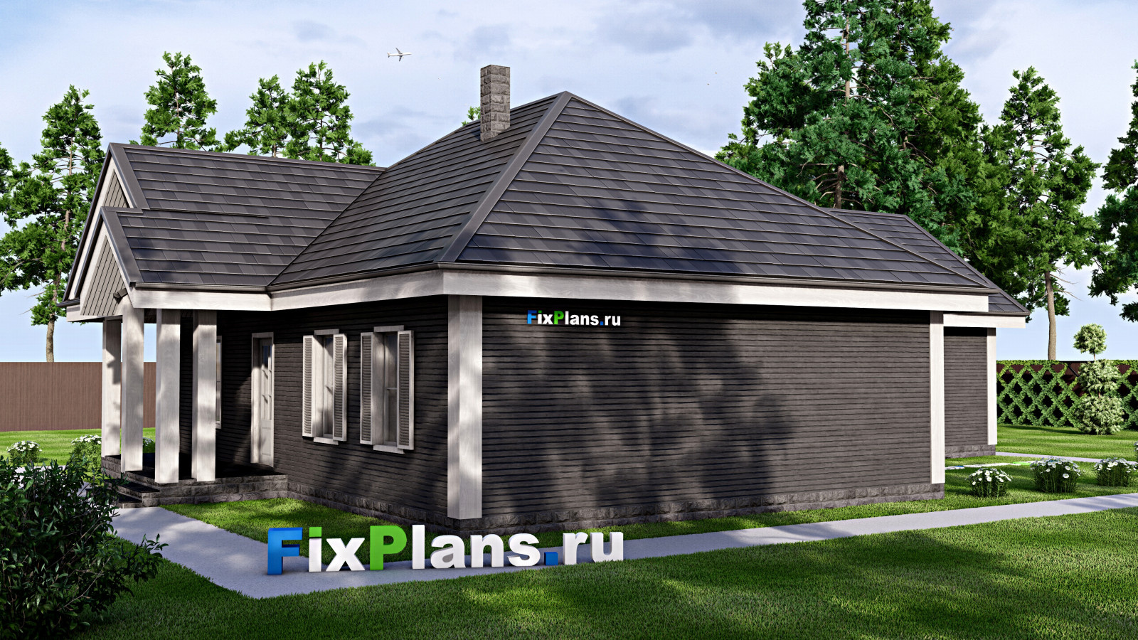 Проект одноэтажного дома 14х20м S150м2 F-16406