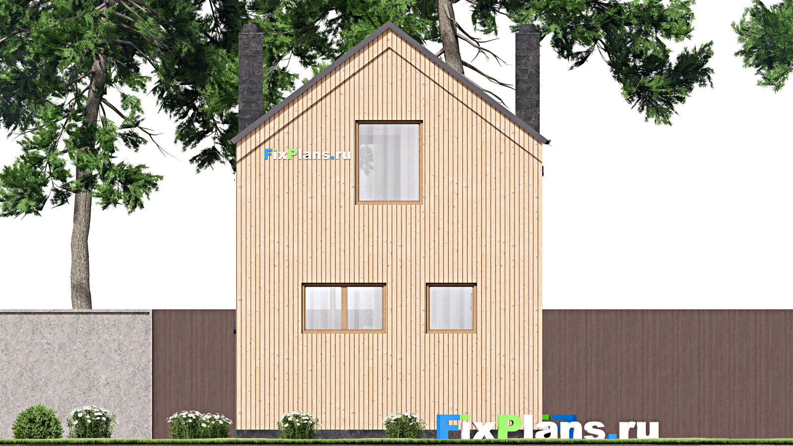 Проект двухэтажного дома 8х5 м S57м2 F-16469