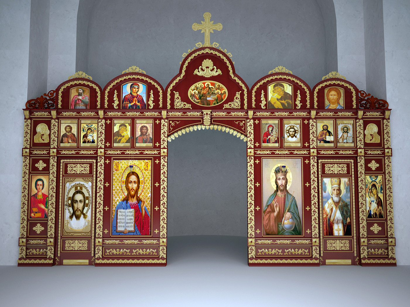 Иконостас Троице Георгиевского женского монастыря в пос. Голицыно