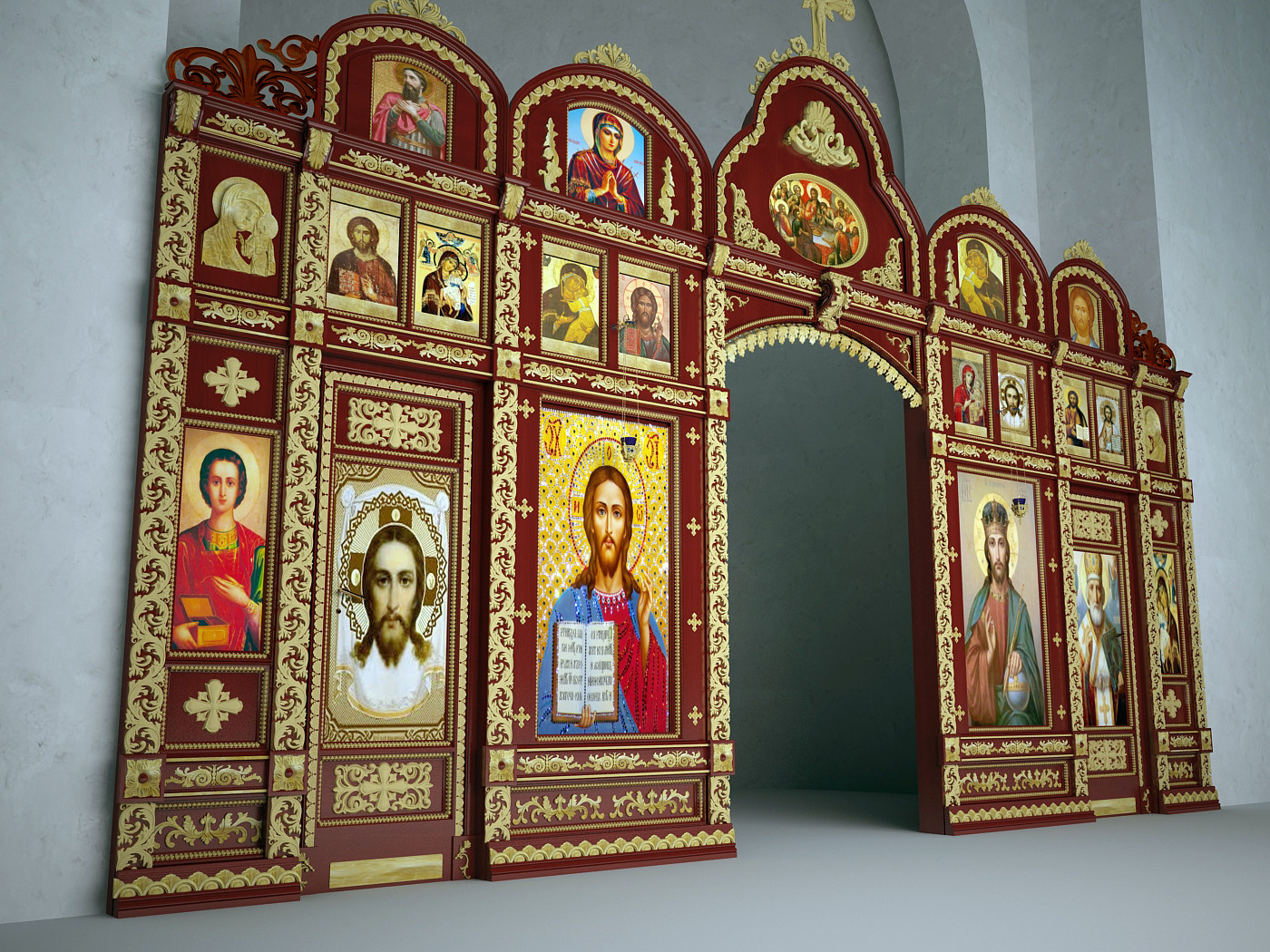 Иконостас Троице Георгиевского женского монастыря в пос. Голицыно