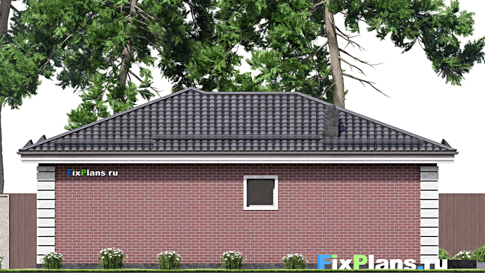 Проект одноэтажного дома 13х16м S122м2 F-15398