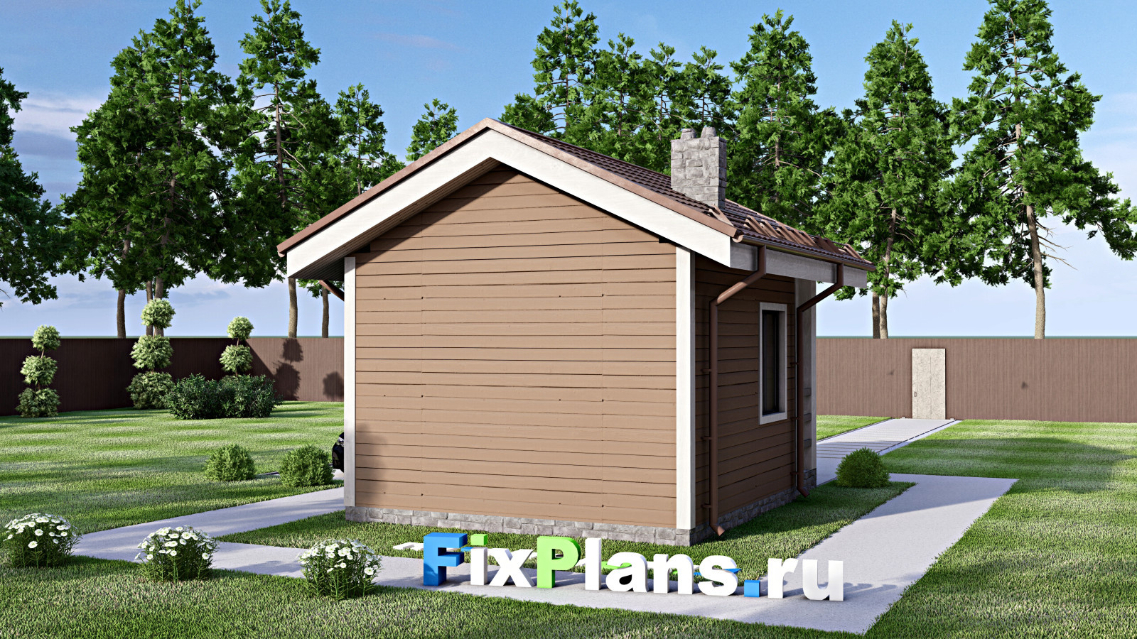 Проект одноэтажного дома 6х5м S15м2 F-15623