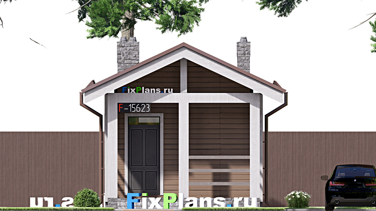 Проект одноэтажного дома 6х5м S15м2 F-15623