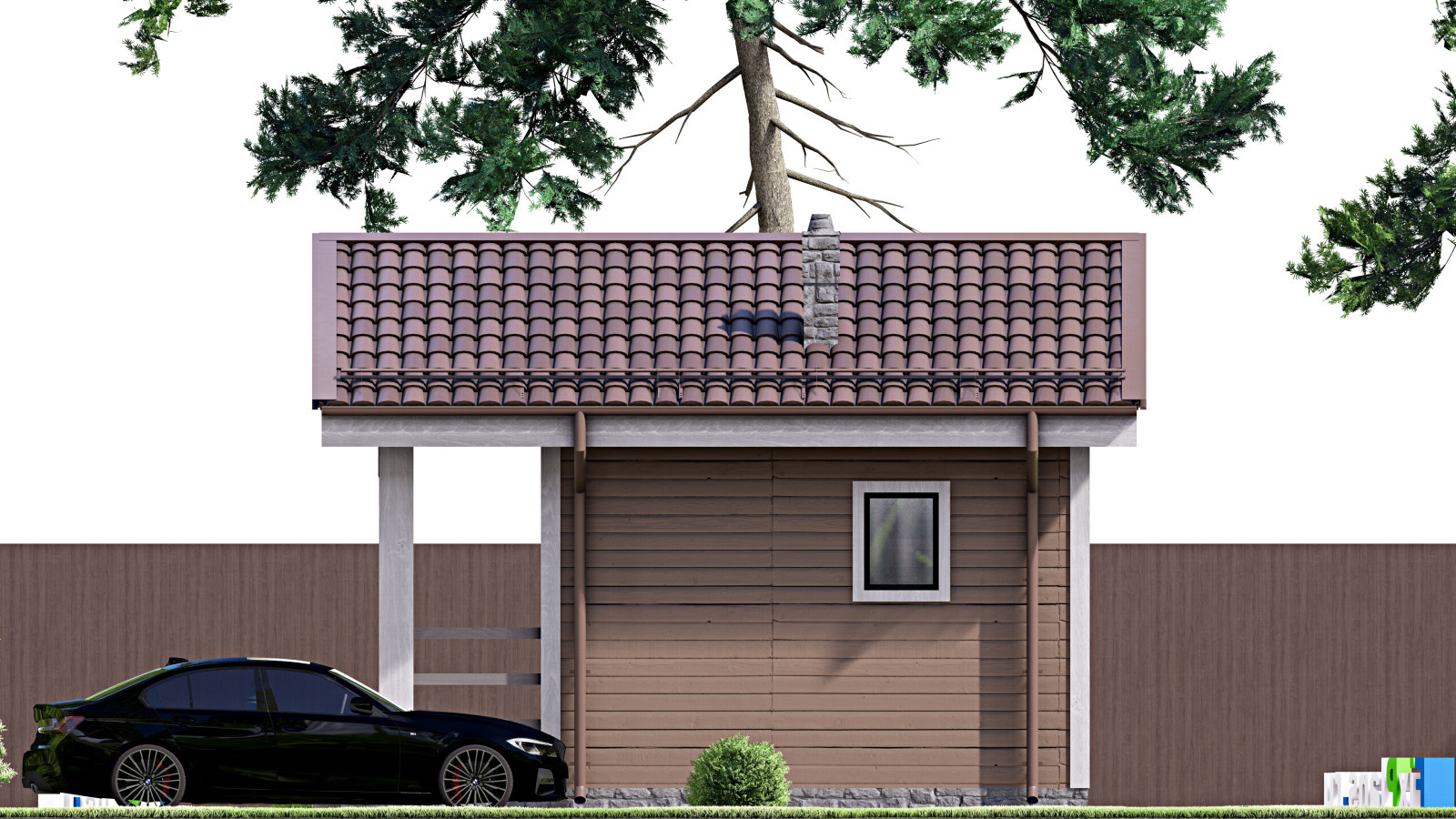 Проект одноэтажного дома 6х5м S15м2 F-15623