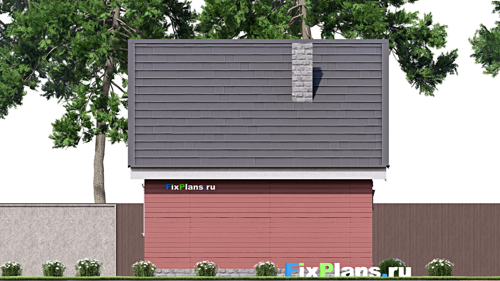 Проект дома с мансардой 8х8 м S83м2 F-15668