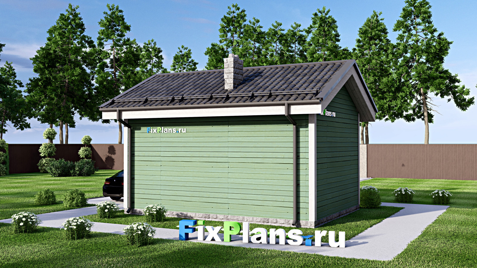 Проект одноэтажного дома 7х6м S23м2 F-15614