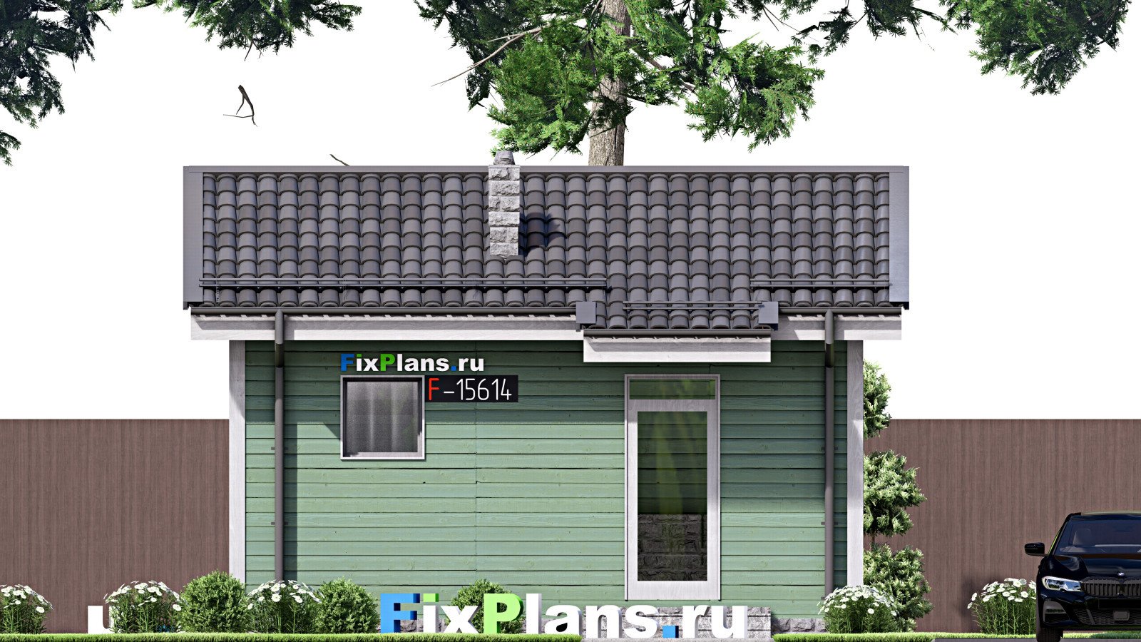 Проект одноэтажного дома 7х6м S23м2 F-15614