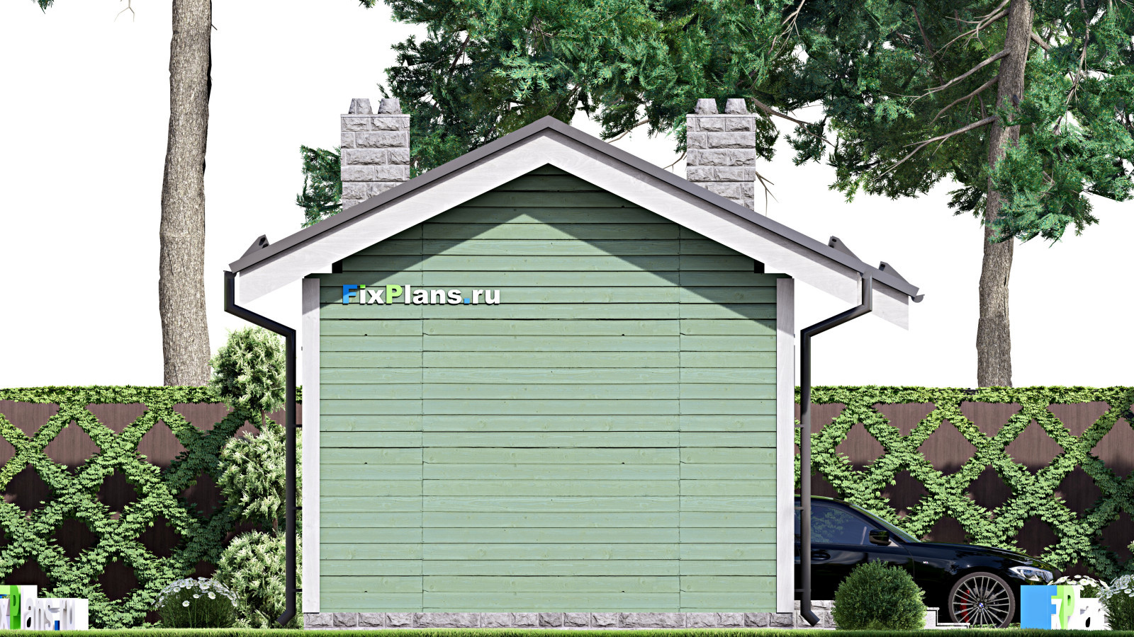 Проект одноэтажного дома 7х6м S23м2 F-15614