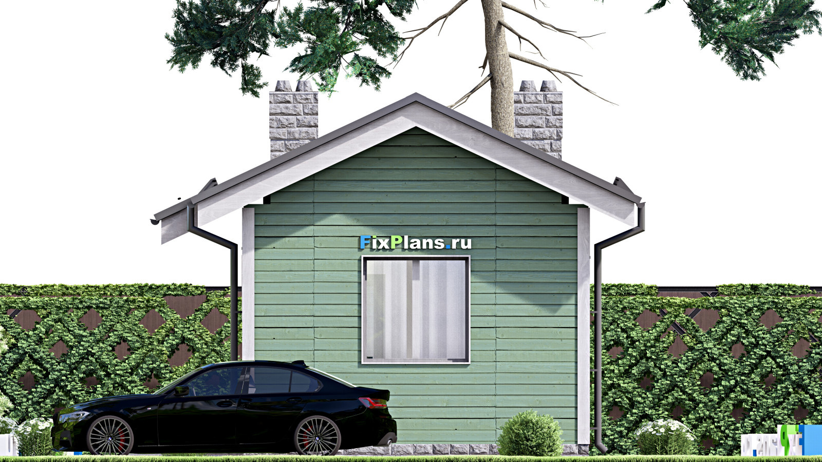 Проект одноэтажного дома 7х6м S23м2 F-15614