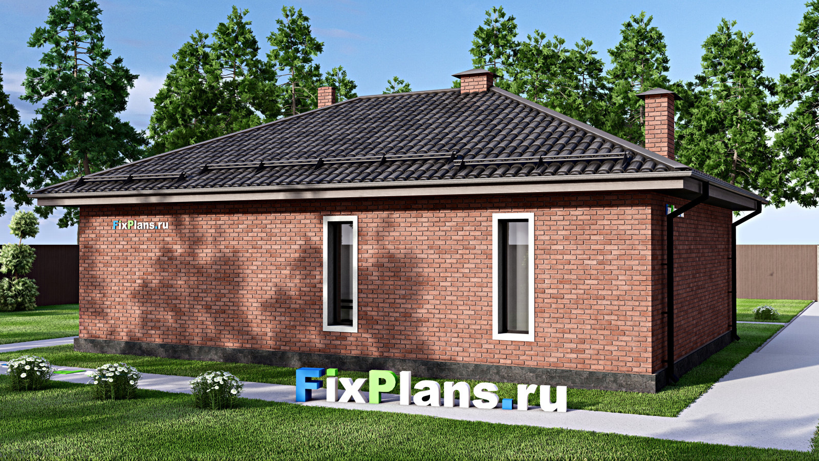 Проект одноэтажного дома 7х6м S32м2 F-15542