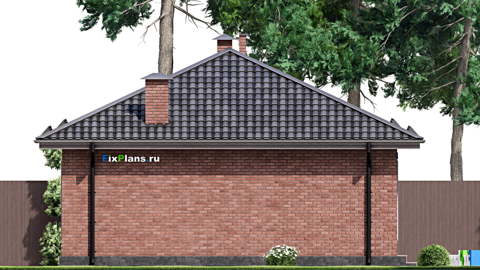 Проект одноэтажного дома 7х6м S32м2 F-15542