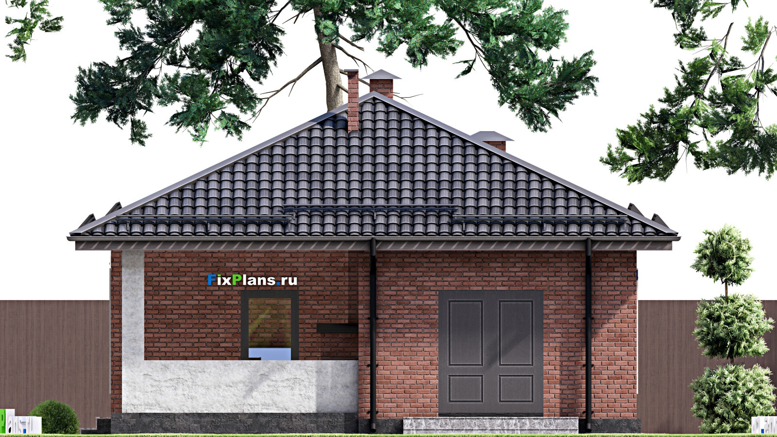 Проект одноэтажного дома 7х6м S32м2 F-15542