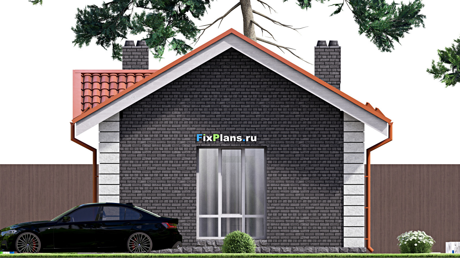 Проект одноэтажного дома 13х7м S58м2 F-15497