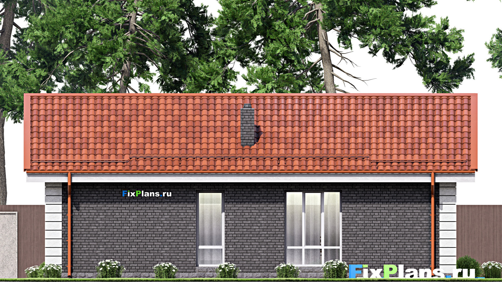 Проект одноэтажного дома 13х7м S58м2 F-15497