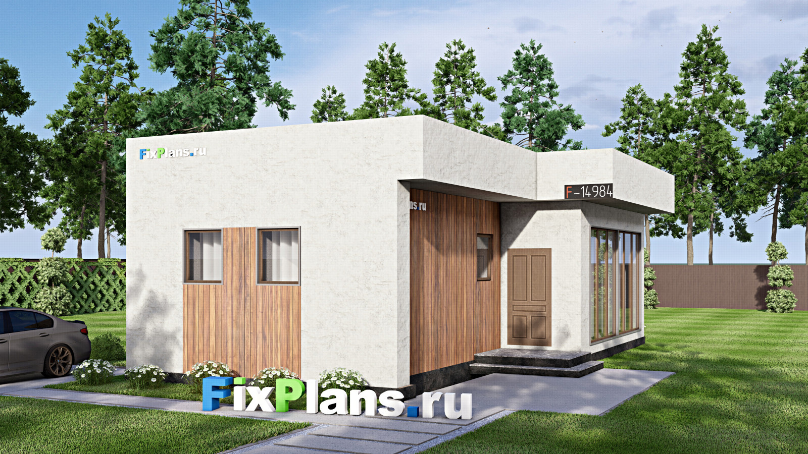 Проект одноэтажного дома 12х7м S54м2 F-14984