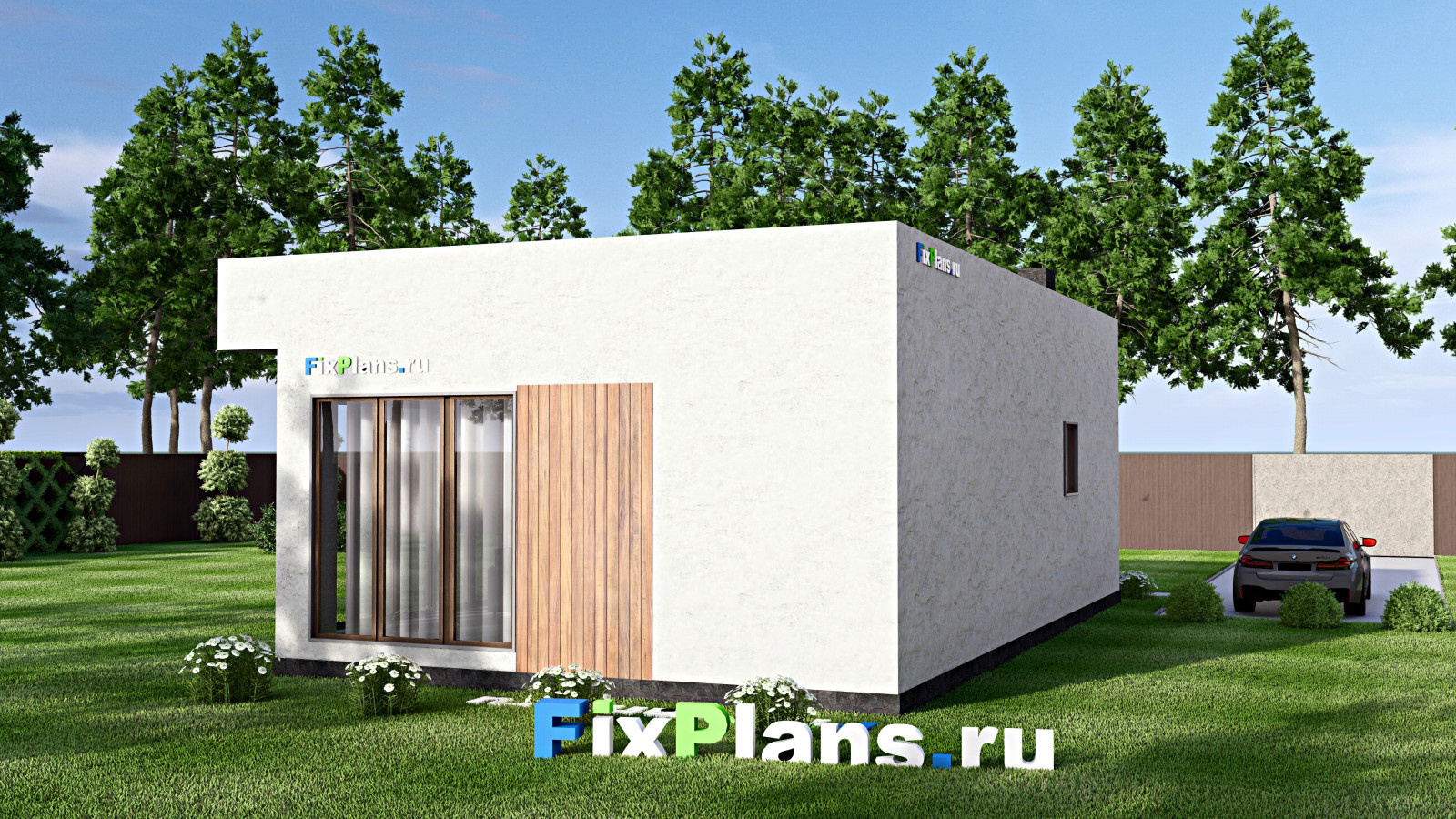 Проект одноэтажного дома 12х7м S54м2 F-14984