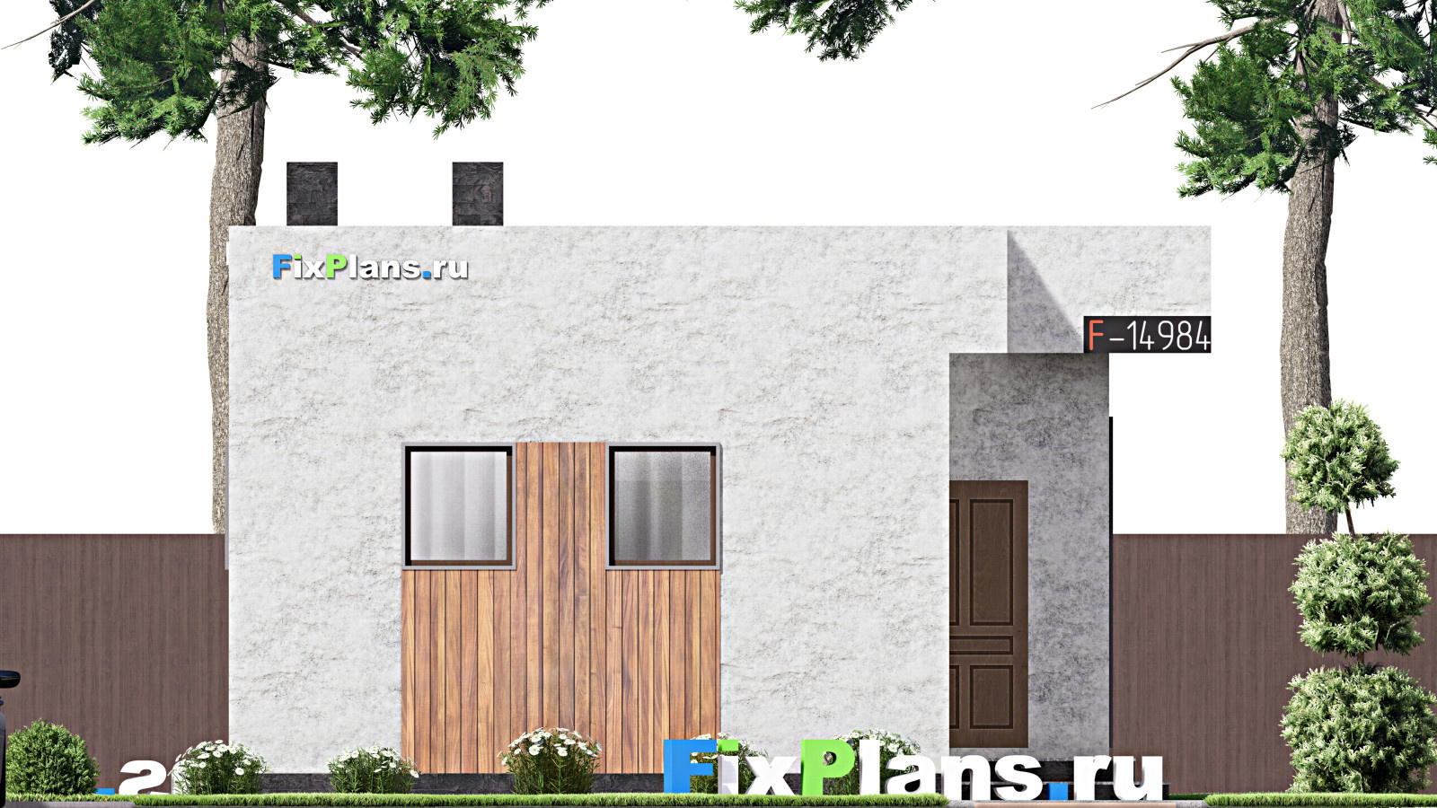 Проект одноэтажного дома 12х7м S54м2 F-14984