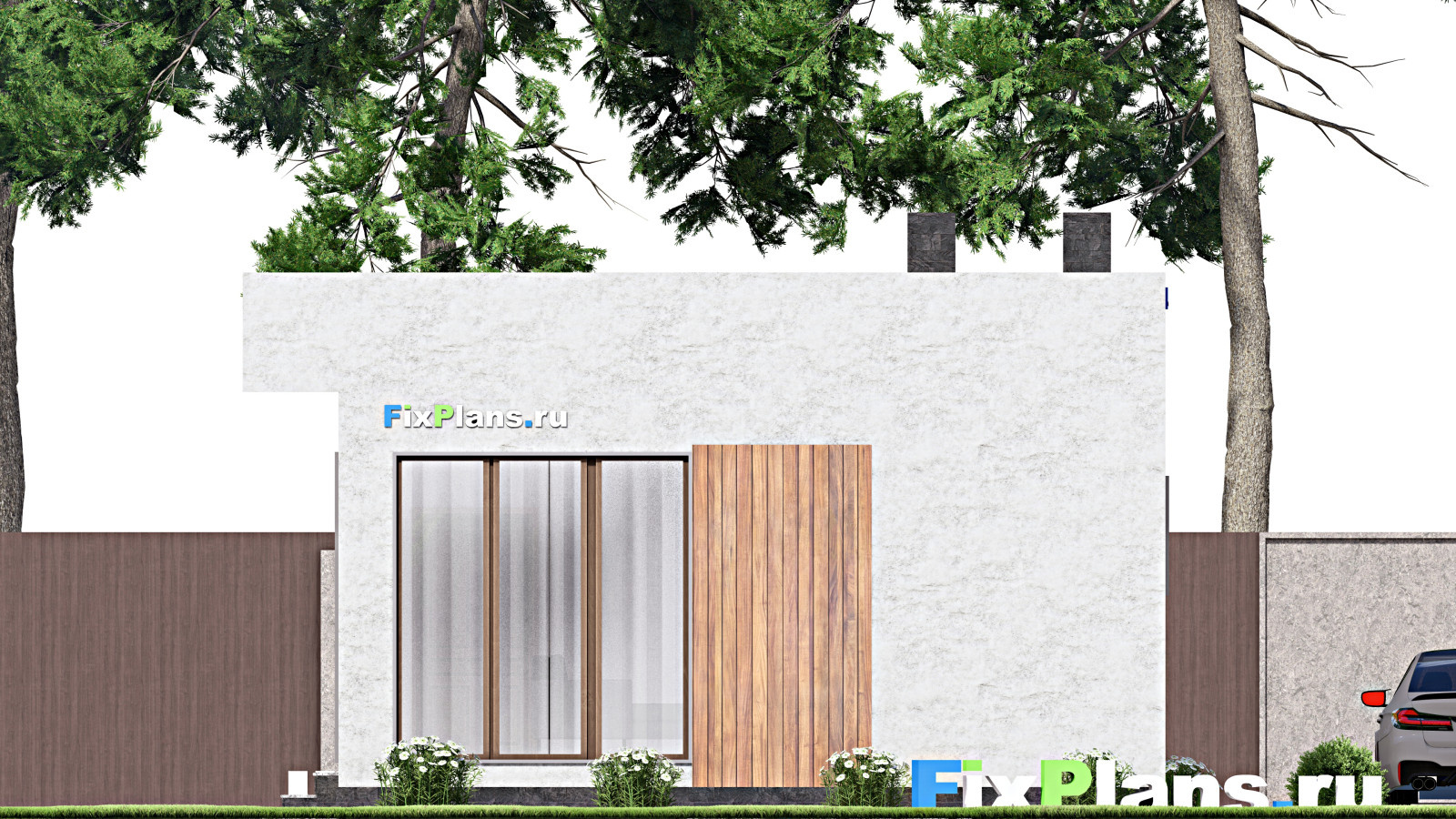 Проект одноэтажного дома 12х7м S54м2 F-14984