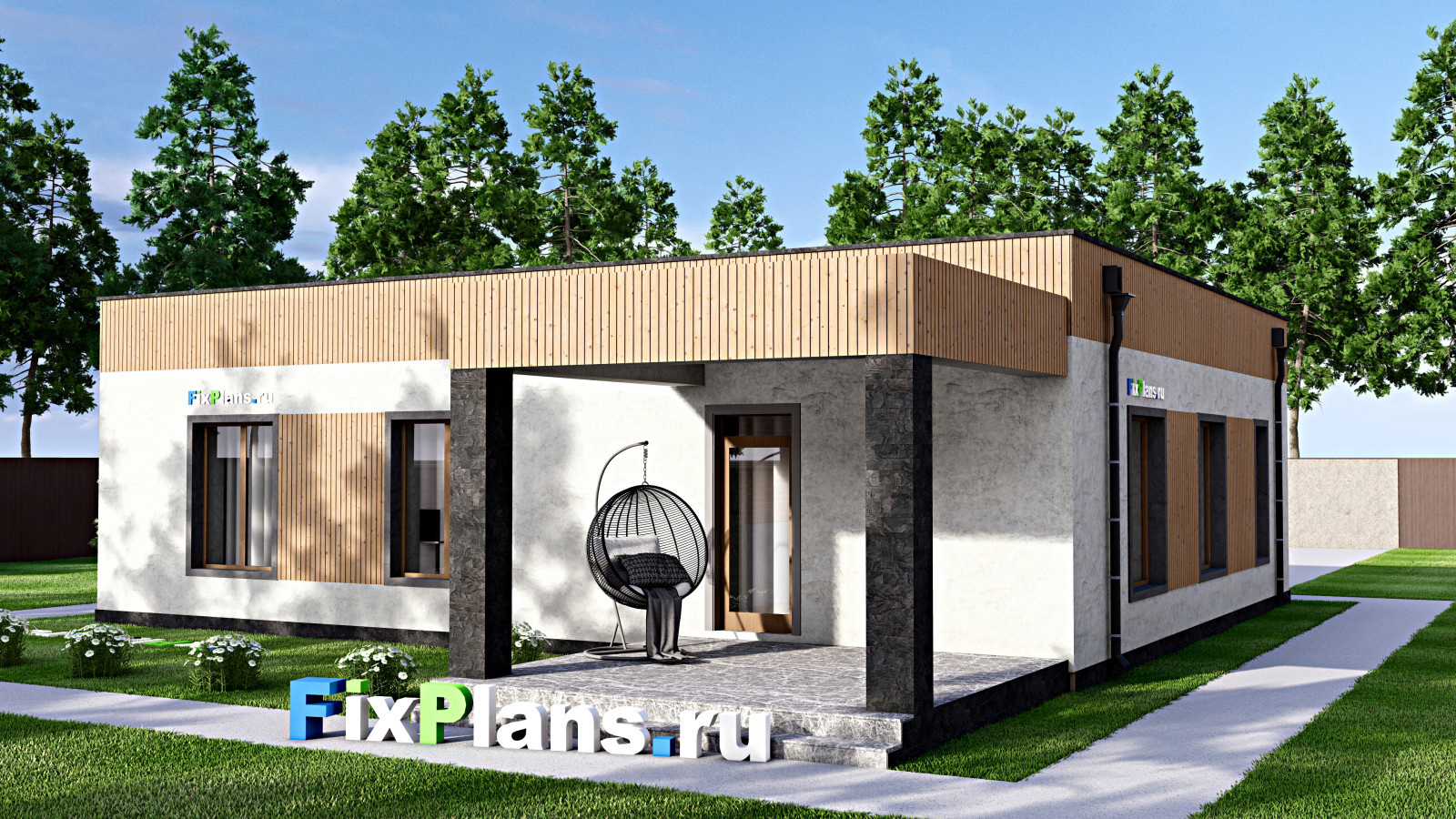 Проект одноэтажного дома 17х14м S139м2 F-15200