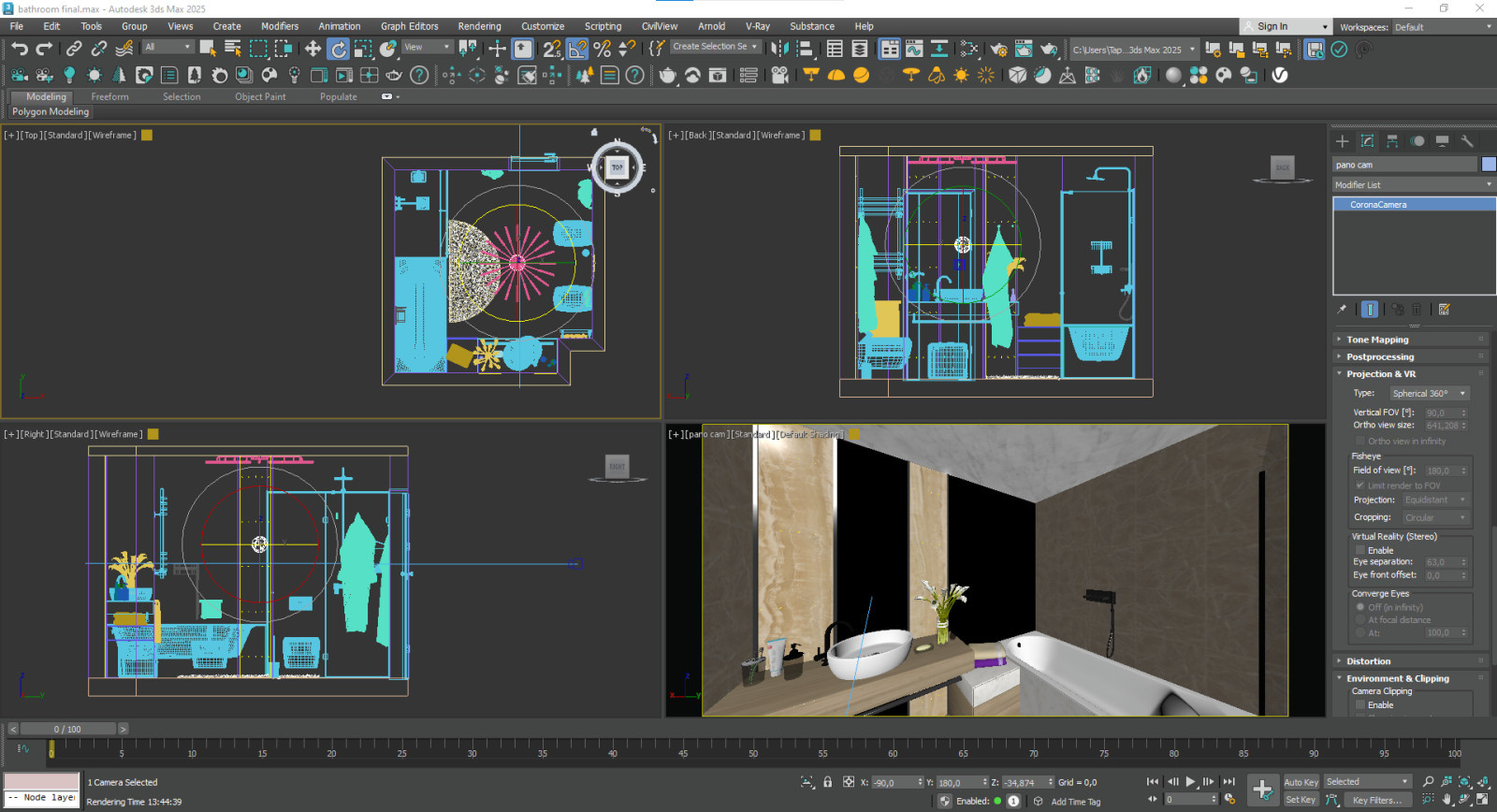 3d rendering bathroom