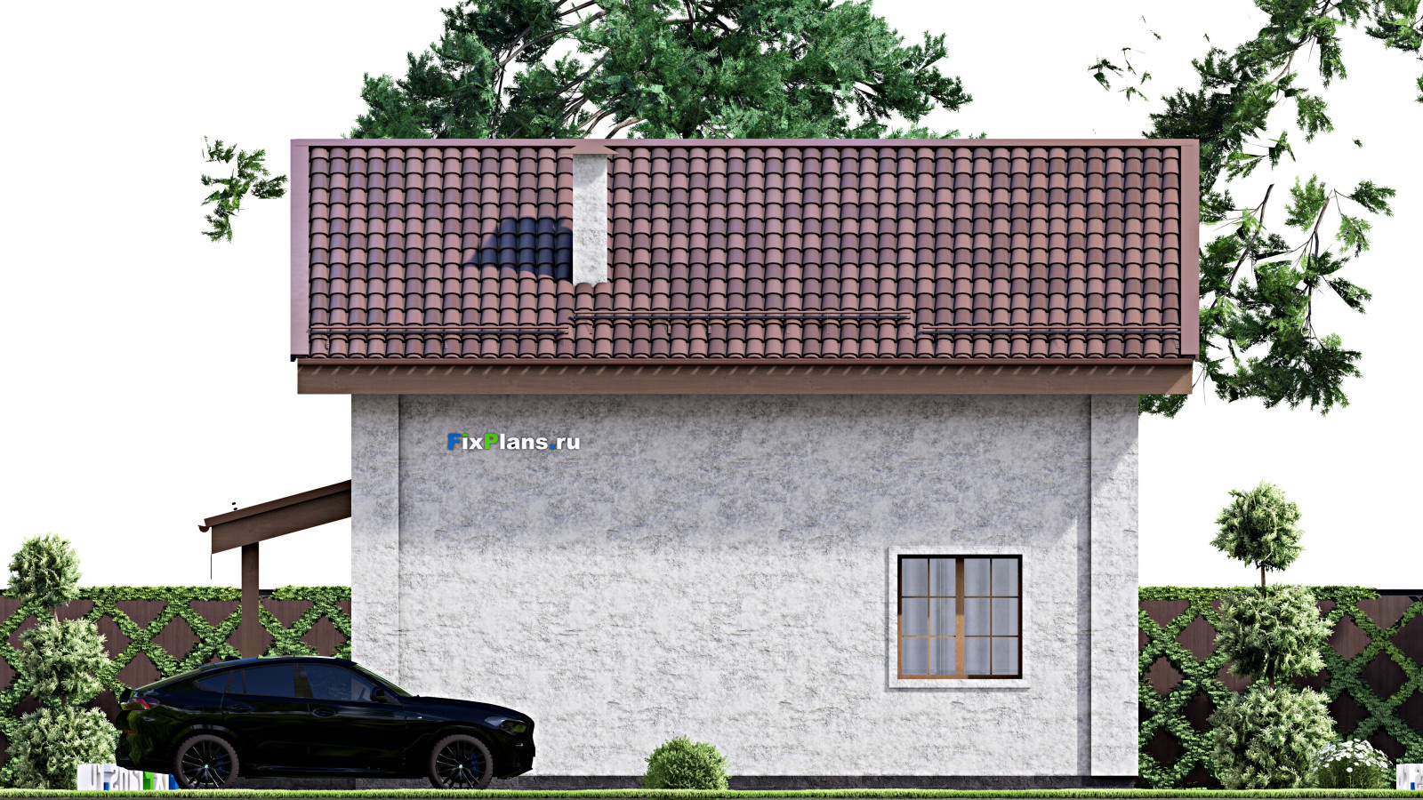 Проект дома с мансардой 7х10 м S86м2 F-15272