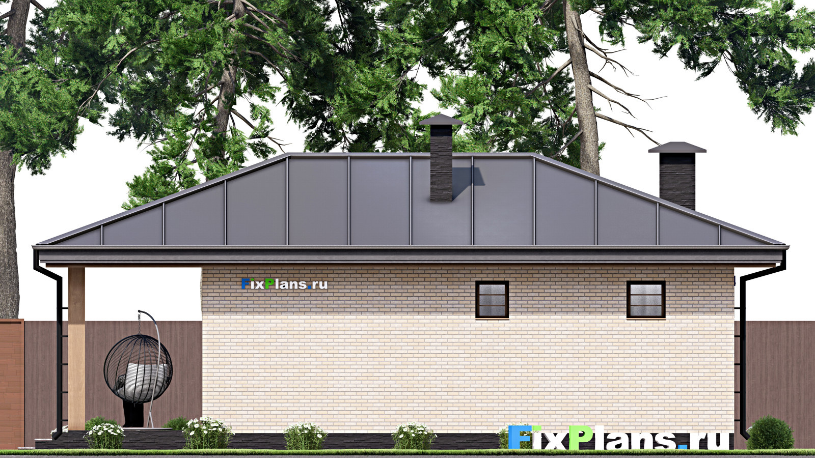 Проект одноэтажного дома 11х12м S81м2 F-14912