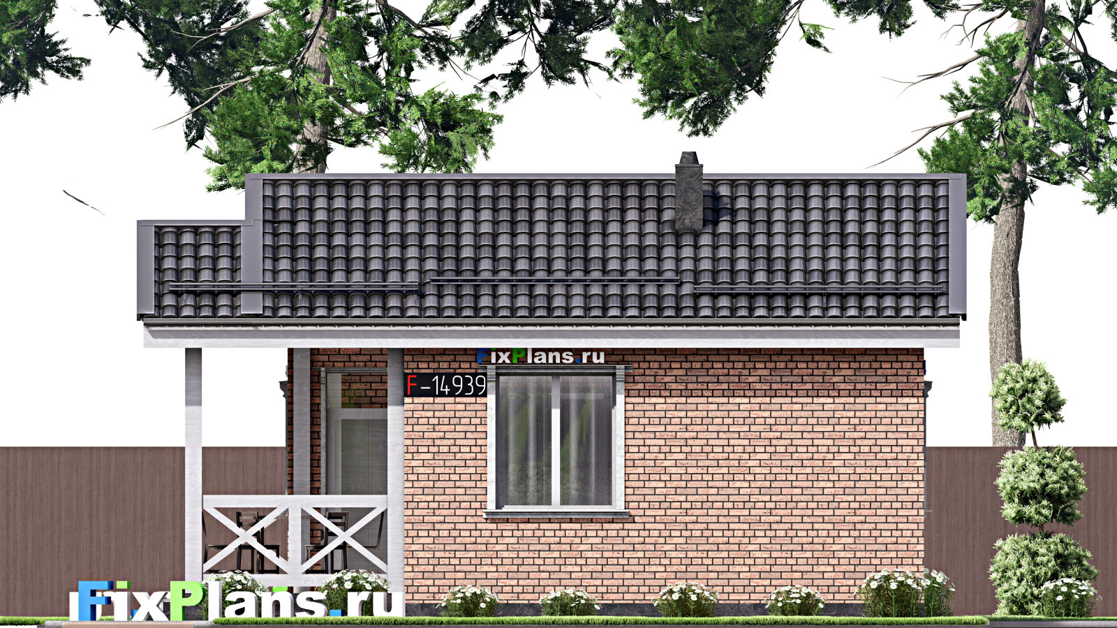 Проект одноэтажного дома 6х9м S40м2 F-14939