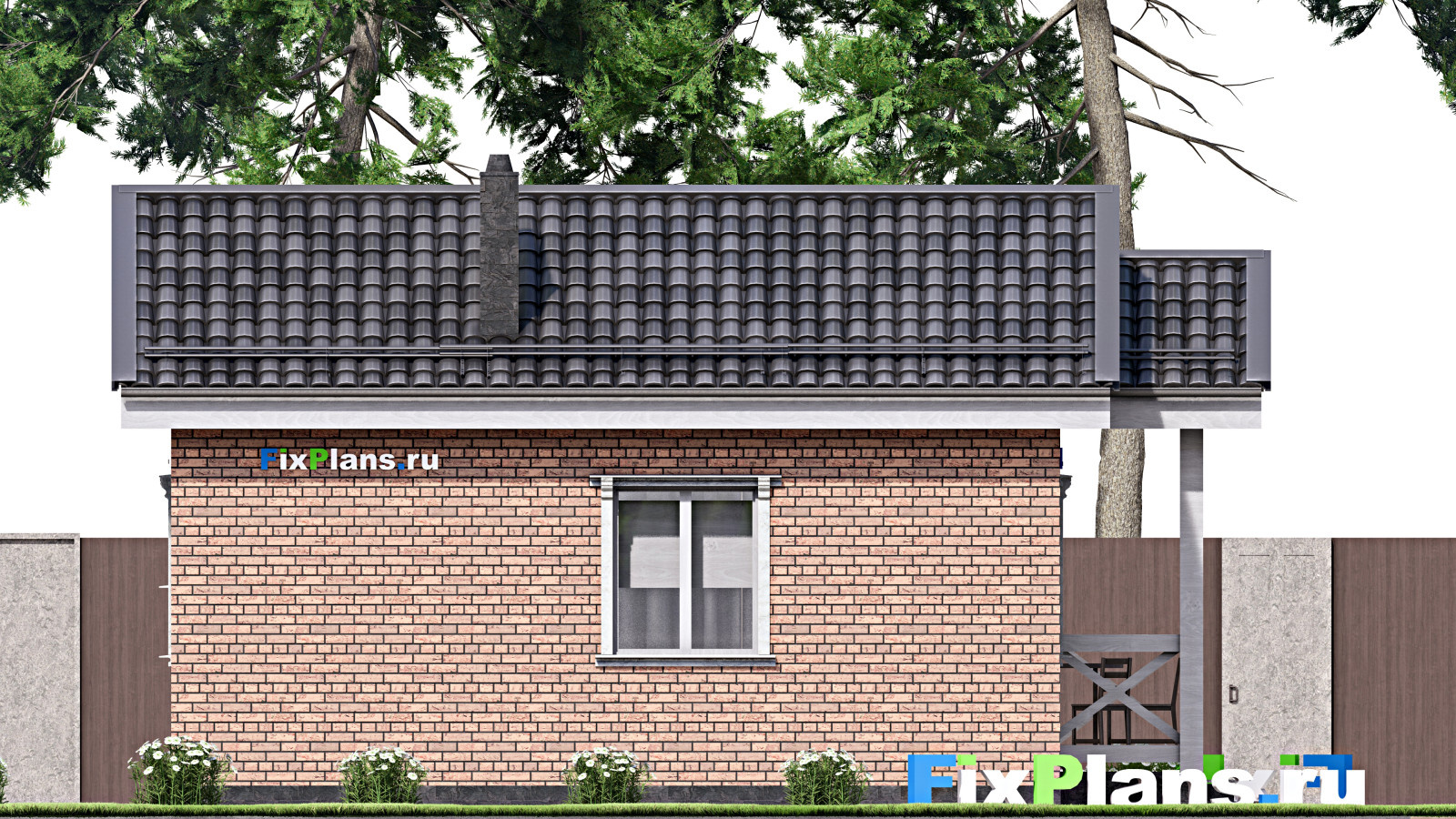 Проект одноэтажного дома 6х9м S40м2 F-14939