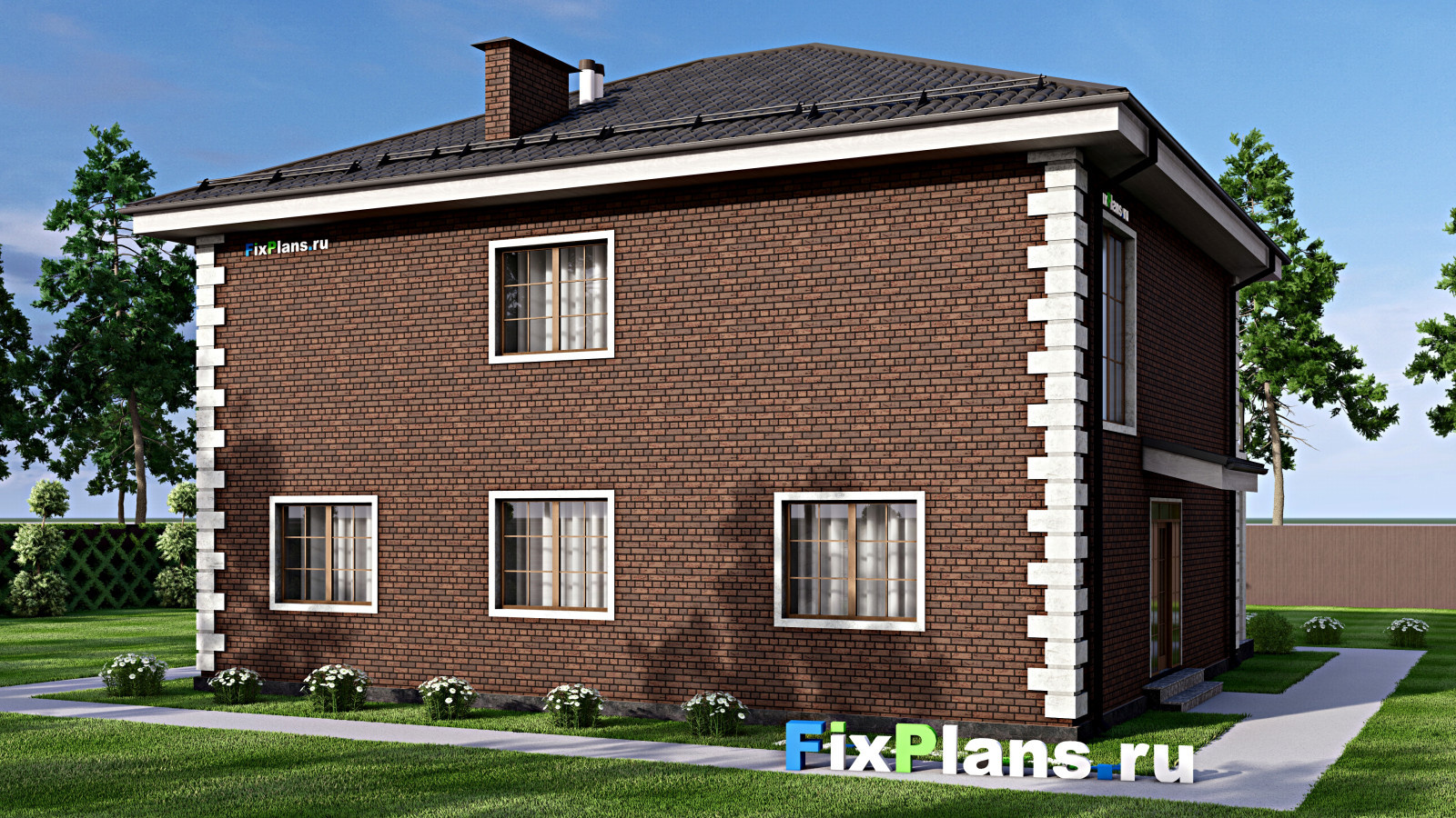 Проект двухэтажного дома 13х13 м S267м2 F-14723