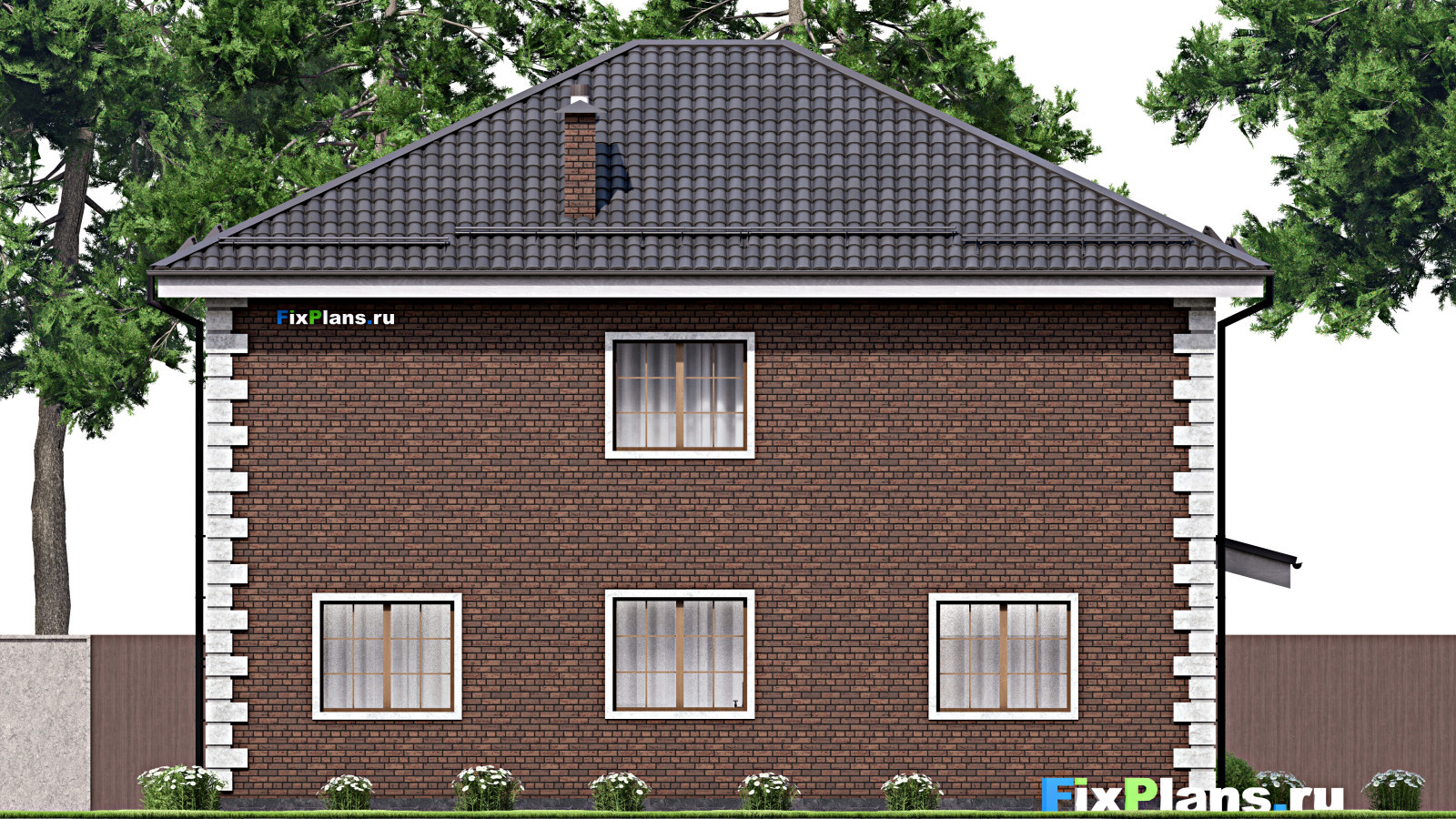 Проект двухэтажного дома 13х13 м S267м2 F-14723