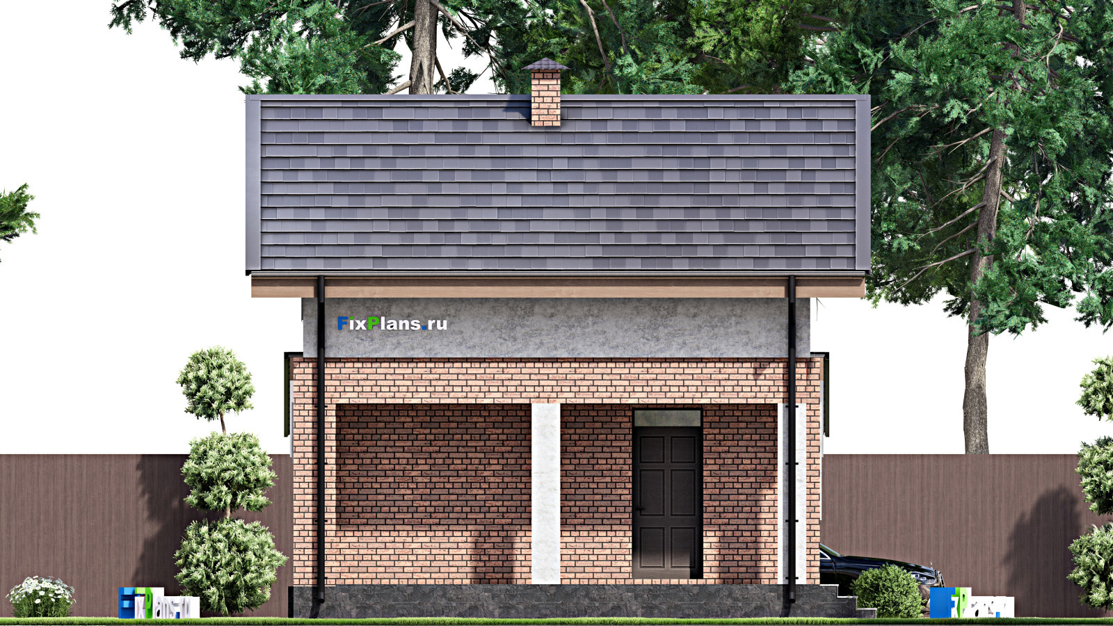 Проект дома с мансардой 11х7 м S53м2 F-14642