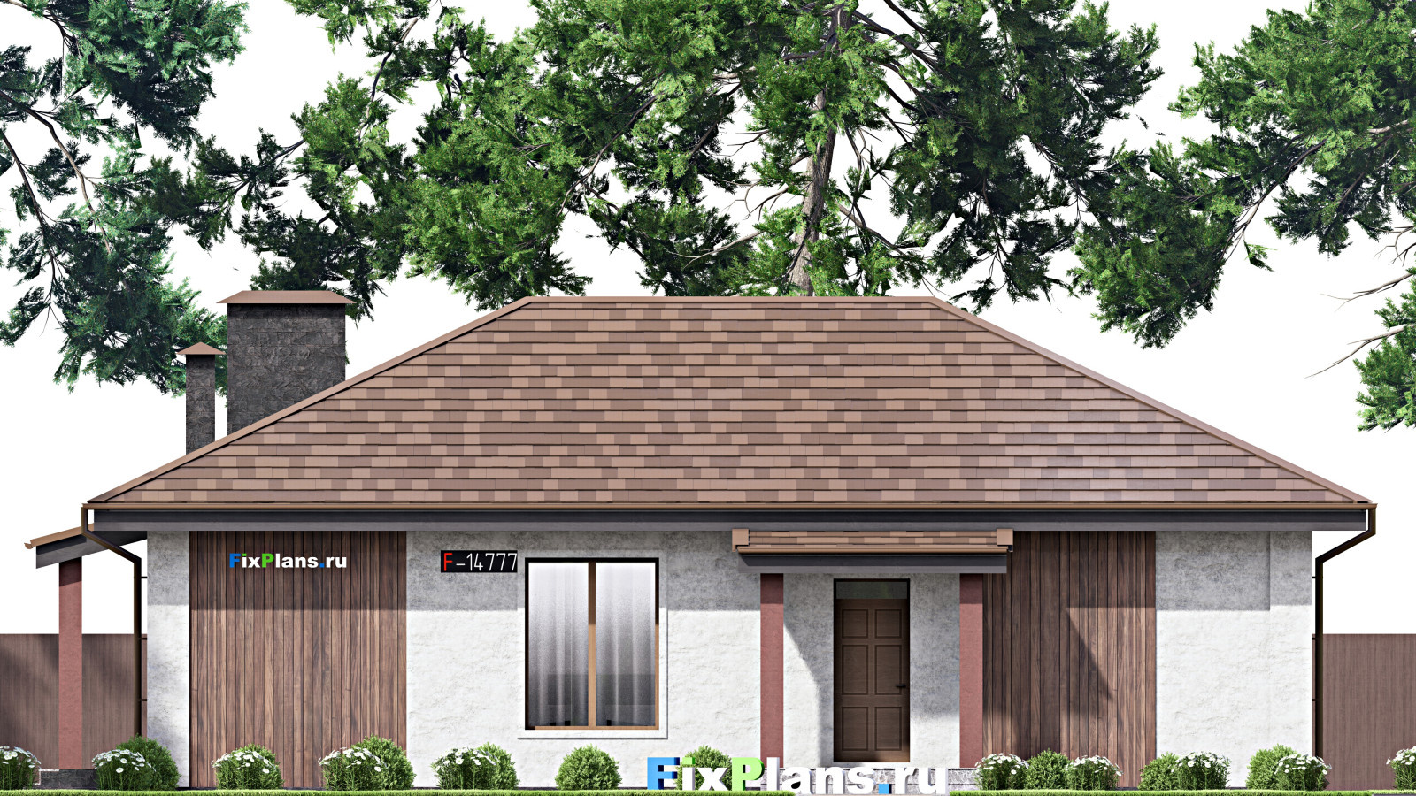 Проект одноэтажного дома 13х16м S128м2 F-14777