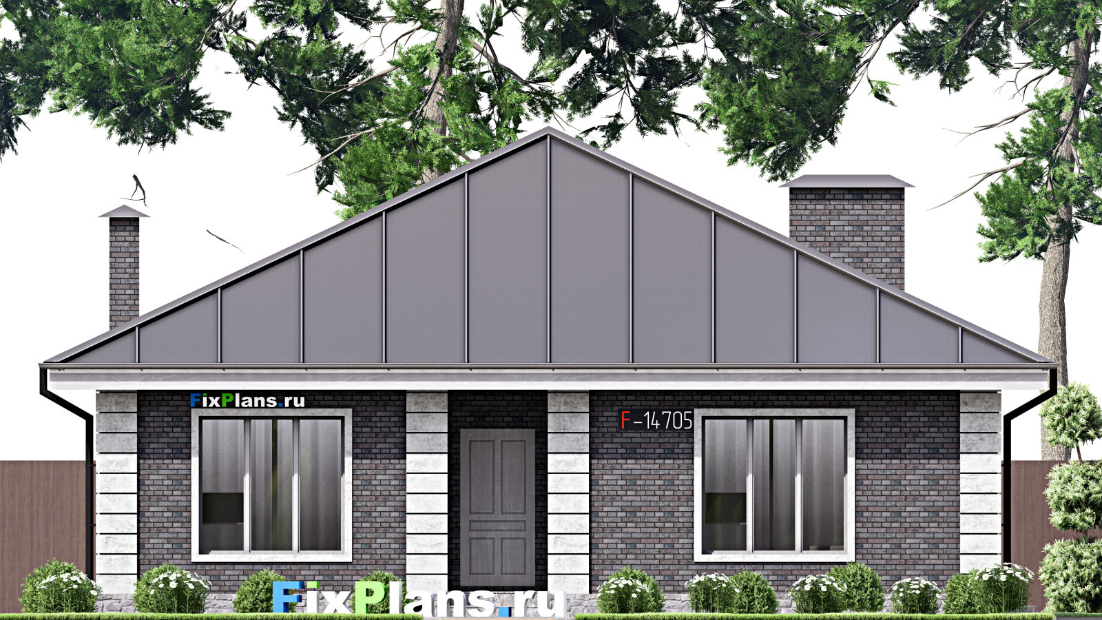 Проект одноэтажного дома 17х12м S161м2 F-14705