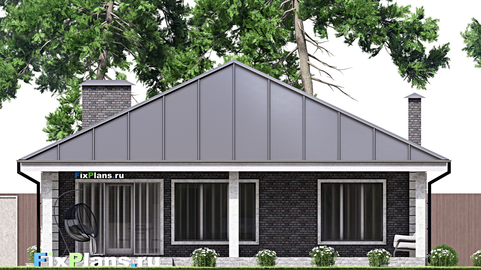 Проект одноэтажного дома 17х12м S161м2 F-14705