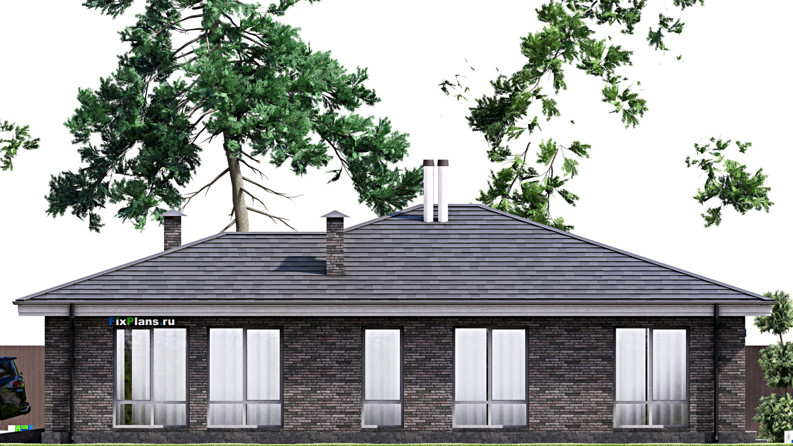 Проект одноэтажного дома 12х16м S149м2 F-14714